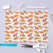 Papier Mousseline Impression de poisson rouge (Artisanat)