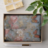 Papier Mousseline Impression de roses et de papillons Découpage / (Cadeau)