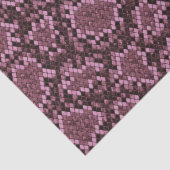 Papier Mousseline Impression de serpent rose (Détail)