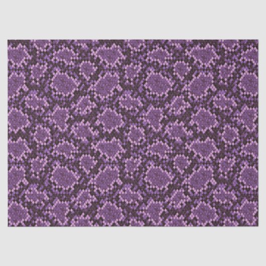 Papier Mousseline Impression de serpent violet (Recto)