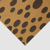 Papier Mousseline Impression de taches marron léopard (Détail)