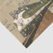 Papier Mousseline Impression de train vintage (Détail)
