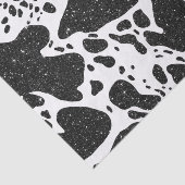 Papier Mousseline Impression de vache avec Parties scintillant (Détail)