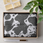 Papier Mousseline Impression de vache avec Parties scintillant (Cadeau)