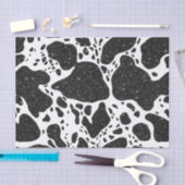 Papier Mousseline Impression de vache avec Parties scintillant (Artisanat)