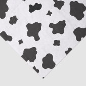 Papier Mousseline Impression de vache noir et blanc (Détail)