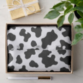 Papier Mousseline Impression de vache noire et blanche (Cadeau)