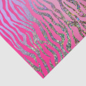 Papier Mousseline Impression demi-Parties scintillant rose tigre (Détail)
