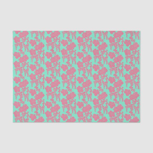 Papier Mousseline Impression florale japonaise (Recto)