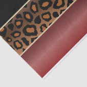 Papier Mousseline Impression Garnet Red, Black et Jaguar (Détail)
