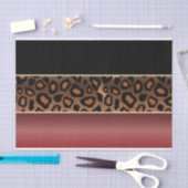 Papier Mousseline Impression Garnet Red, Black et Jaguar (Artisanat)
