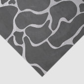 Papier Mousseline Impression Giraffe noir et gris clair (Détail)