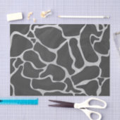 Papier Mousseline Impression Giraffe noir et gris clair (Artisanat)