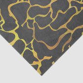 Papier Mousseline Impression Giraffe noir et jaune (Détail)