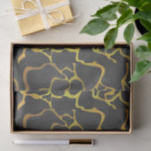 Papier Mousseline Impression Giraffe noir et jaune (Cadeau)
