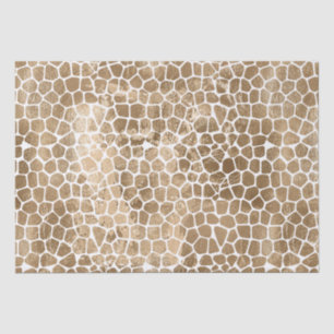 Papier Mousseline Impression Glam Gold Giraffe