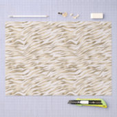 Papier Mousseline Impression Gold Zebra (Artisanat)