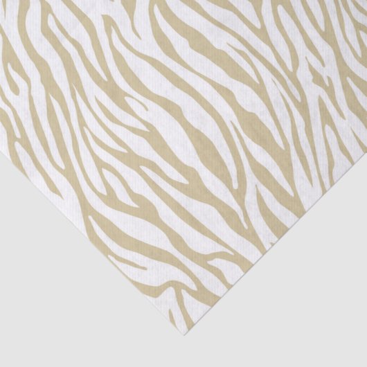 Papier Mousseline Impression Gold Zebra (Détail)