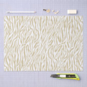 Papier Mousseline Impression Gold Zebra (Artisanat)