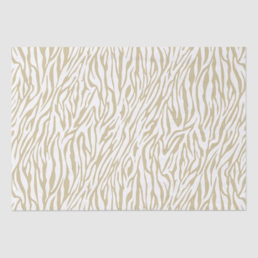Papier Mousseline Impression Gold Zebra (Recto)