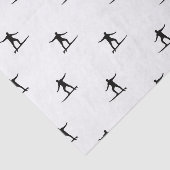 Papier Mousseline Impression graphique Motif de surf noir et blanc (Détail)