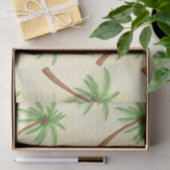 Papier Mousseline Impression hawaïenne de palmiers (Cadeau)