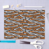 Papier Mousseline Impression inspirée des lignes tribales (Artisanat)