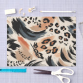 Papier Mousseline Impression léopard de style animalier exotique pei (Artisanat)