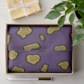 Papier Mousseline Impression léopard or et violet (Cadeau)