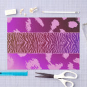 Papier Mousseline Impression léopard rose (Artisanat)