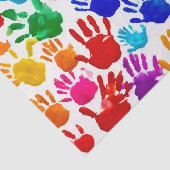 Papier Mousseline Impression manuelle colorée (Détail)