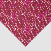 Papier Mousseline Impression musicale - bordeaux, multi (Détail)