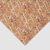 Papier Mousseline Impression musicale - Caramel Tan, Multi (Détail)