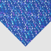 Papier Mousseline Impression musicale - indigo blue, multi (Détail)