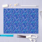 Papier Mousseline Impression musicale - indigo blue, multi (Artisanat)