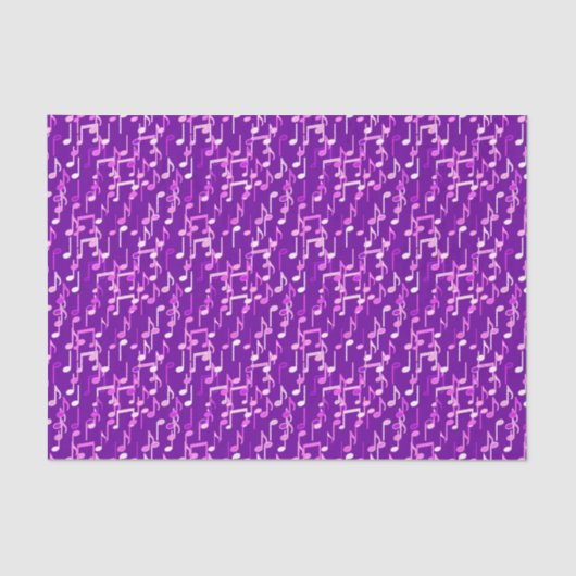 Papier Mousseline Impression musicale - violet violet, multi (Recto)