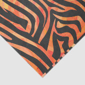 Papier Mousseline Impression noire et orange Zebra (Détail)