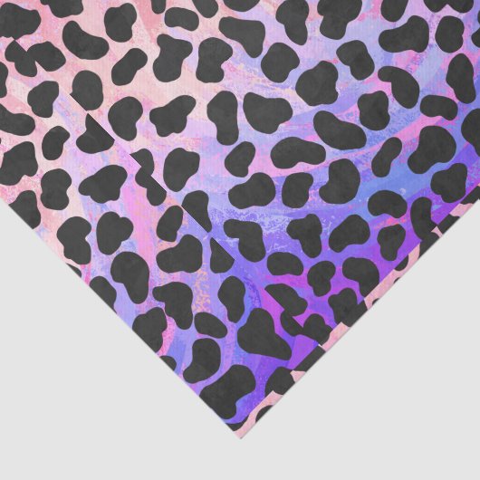 Papier Mousseline Impression noire et rose dalmate (Détail)