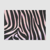 Papier Mousseline Impression noire et rose Zebra (Recto)