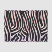 Papier Mousseline Impression noire et rose Zebra (Recto)