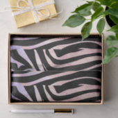 Papier Mousseline Impression noire et rose Zebra (Cadeau)
