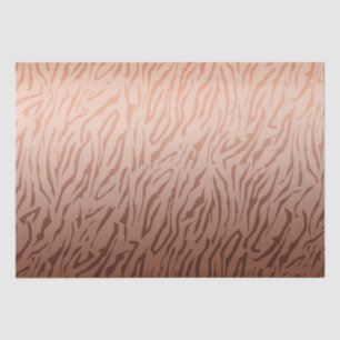 Papier Mousseline Impression Ombre Tiger en bronze or