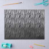 Papier Mousseline Impression Ombre Zebra en noir blanc (Artisanat)