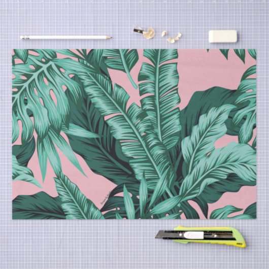 Papier Mousseline Impression Palm (Artisanat)