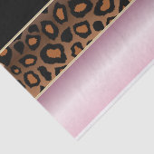Papier Mousseline Impression rose, noire et jaguar (Détail)