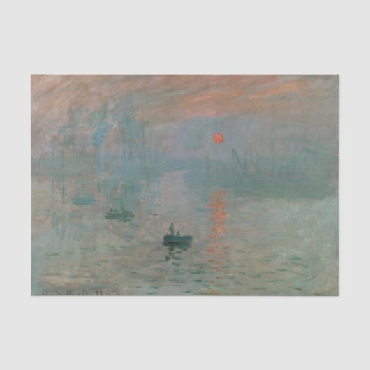 Papier Mousseline Impression Soleil levant de Claude Monet (Recto)