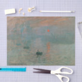 Papier Mousseline Impression Soleil levant de Claude Monet (Artisanat)