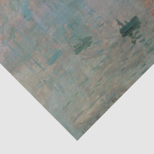 Papier Mousseline Impression Sunrise par Claude Monet (Détail)
