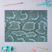 Papier Mousseline Impression turquoise de la peau de serpent, écaill (Artisanat)