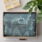 Papier Mousseline Impression turquoise de la peau de serpent, écaill (Cadeau)